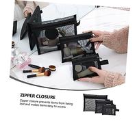Hemobllo 3stücke Mesh Make-up Taschen Tragbare Kosmetik Kulturbeutel Reise Netztasche Organizer Mit Reißverschluss Für Lippenstift Ladekabel Und Andere Kleine Utensilien