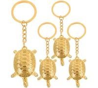 Hemobllo 4 Stück Schildkröten Schlüsselanhänger Groß 5cm X 2,5cm mit Schlüsselring Taschenanhänger Glücksbringer für Damen Kompakt und Tragbar