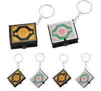 Hemobllo 6 Stück Kleiner Bibel Schlüsselanhänger Kreativer Kleiner Buch Anhänger Zweifarbig Grün Gold Langlebiges Schlüsselanhänger Accessoire für Schlüsselbund und Geschenk