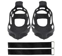 Hemobllo Anti Rutsch Schuhspikes aus Tpe mit 24 Zähnen Verschleißfest und Wiederverwendbar für Winterwandern und Schnee 1 Satz Schwarze Eiskrallen für Stiefel und Schuhe