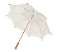 Hemobllo Brautschirm mit Spitze für Hochzeit Dekorativer Schirm mit Stickerei Vintage-Schirm für Fotografie und Bühnenauftritte Leicht und Robust für Kinderfotografie und Tanzszenen