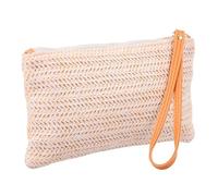 Hemobllo Damen Strohtasche Strandtasche Groß mit Münzfach und Handytasche aus Pp Stroh Beige für Sommer und Freizeit