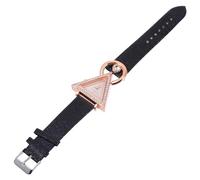 Hemobllo Dreieckige Modeuhr: Damenarmband Armbanduhr - Frauen-Strass-Uhr - Uhr Mit Lederband Einfache - Leseuhren Leder Damenuhr Damenuhren Liebhaber
