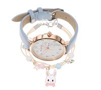 Hemobllo Kinderuhr Cartoon Kaninchen Armbanduhr mit Verstellbarem Leichtem Armband Modische Uhr für Mädchen und Jungen Schüler und Kleinkinder zum Geburtstag oder Kindertag