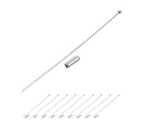 Hemobllo Lange Edelstahlnadeln 90mm mit Stopper 10 Stück für Schmuck Hutnadeln Bastelarbeiten und Florale Dekorationen bei Feiern und Versammlungen