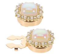 Hemobllo Manschettenknöpfe Sicherer Sitz Bequem Legierung Quadratisch Beige Elegant Minimalistisch für Hemd und Ärmelbündchen für Hochzeit und Business Damen