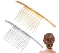 Hemobllo Seitliche Haarnadeln und Haarkamm 2 Stück Metall 4,3 Zoll Zarte Kopfschmuck für Mädchen und Damen Alltag