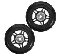 Hemobllo Silent Ersatzrollen 2 Stück 76mm X 24mm Schwenkräder mit Metallachsen für Koffer und Kinderroller Geräuscharme Reparaturteile
