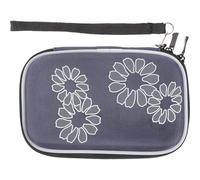 Hemobllo Tragbares 2,5 Zoll Festplattengehäuse mit Hardcase Stoßfeste HDD Schutzhülle in Dunkelblau Organizer mit Netzfach für USB Sticks und Datenkabelpc Zubehör für Alltag