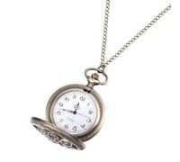 Hemobllo Vintage Taschenuhr mit Klassischem Filigranem Gehäuse und Quartzwerk Retro Taschenuhr mit Deckel als Elegante Halskette für Herren und Damen
