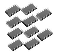 HEMOTON 10stücke Medaillendisplay Aus Transparentem Kunststoff Rechteckige Pin-Slot-abzeichenbox Abzeichen-aufbewahrungsbox Brustnadel-displaybox Schmuck-Organizer Für Ausweise Und Ringe