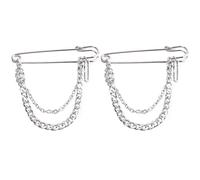 HEMOTON 2 Stück Brosche Federn aus Edelstahl mit Feiner Verarbeitung und Attraktivem Design Vielseitige Brustnadel für Damen zu Anlässen im Silbernen Look