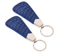 HEMOTON 2 Stück Praktischer Kleiner Metallischer Schuhlöffel Schlüsselanhänger Kompakter Schuhanzieher für Zuhause Büro und Reisen Robustes PU Eisenmaterial Rutschfest und Langlebig