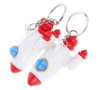 HEMOTON 2 Stück Raketen Schlüsselanhänger Aus Robustem Kunststoff Detailreiches Weltraum Motiv Farbecht Und Abriebfest Dekorativer Schlüsselring Für Herren Und Taschenanhänger