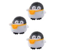 HEMOTON 3 Stück Pinguin Tasche aus Weißem Plüsch Bruchfest und Verschleißfest Niedliche Münztaschen für Einkaufen und Am Strand