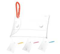HEMOTON 4 Stück Teiliges Münzgeldbörsen Damen Kleine Transparente PVC Coin Pouches mit Knopfverschluss Multifunktionale für Schlüssel Lippenstift Schmuck Reise und Alltag Farbig