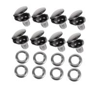 HEMOTON 40 Stück Metallschnallen für Schnürsenkel 8mm Kleine Stiefelreparatur Haken Dunkelgrau Selbstgemacht Schuhzubehör für Wandern und Klettern