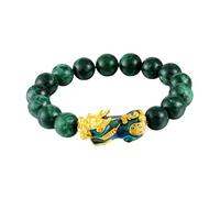 HEMOTON Farbwechsel Pi Yao Armband Jade Edelstein Stretch Armband Elastisch Glücksbringer Charm Schmuck für Damen und Herren Feng Shui Wristlet
