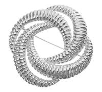 HEMOTON Kreative Brosche mit Gedrehter Feder aus Zinklegierung in Silber Hohle Anstecknadel für Damen Modisch und Stilvoll für Täglichen Gebrauch und Party