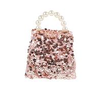 HEMOTON Mädchen Pailletten Umhängetasche Quadratisch Multifunktionale Kinder Schultertasche mit Münzfach Glitzernd Tragbar für Alltag Freizeit
