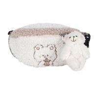 HEMOTON Plüsch Bauchtasche Damen mit Bärenmotiv Leichte Gürteltasche aus Weichem Material Robuste Hüfttasche für Alltag und Shopping Niedliche Felltasche mit Feiner Verarbeitung