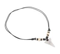 HEMOTON Sommer Surfer Kette mit Haizahn Anhänger aus Harz und Verstellbarer Länge Boho Strand Halskette für Herren und Damen bei Beach Outings und Surfing Adventures