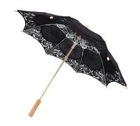 HEMOTON Spitzen-hochzeitsschirm für Fotoshootings Dekorativer Schirm mit Spitzenstickerei Leichter Brautschirm als Requisite für Vintage-Brautkleider