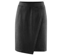 HempAge Asymmetrischer Rock in Wickel Optik Hanf/Biobaumwolle Black (Schwarz) XL