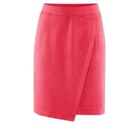 HempAge Asymmetrischer Rock in Wickel Optik Hanf/Biobaumwolle Magnolia (Rot) S