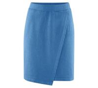 HempAge Asymmetrischer Rock in Wickel Optik Hanf/Biobaumwolle Ocean (Blau) XS