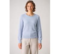 HempAge Damen Lochstrick Pullover Hanf/Biobaumwolle Smoke(Blau) XS