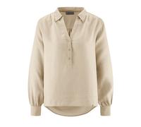 HempAge Damen Schlupfbluse Hanf/Biobaumwolle Normal Fit Gobi (Beige) XL