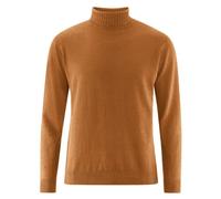 HempAge Feiner Rollkragenpullover Hanf/Biobaumwolle Almond (Braun) S