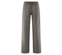 HempAge Gestreifte Marlene Hose aus Hanf/Biobaumwolle Aphalt (Grau) L