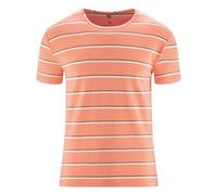 HempAge gestreiftes Hanf T-Shirt peach (orange) S