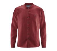 HempAge Stehkragen Freizeithemd aus 100% Hanf Chestnut L