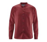 HempAge Stehkragen Freizeithemd aus 100% Hanf Chestnut S