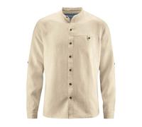 HempAge Stehkragen Freizeithemd aus 100% Hanf Gobi XL