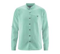 HempAge Stehkragen Freizeithemd aus 100% Hanf Sage L