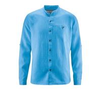 HempAge Stehkragen Freizeithemd aus 100% Hanf Topaz L