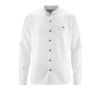 HempAge Stehkragen Freizeithemd aus 100% Hanf White S