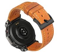 HEMSUT Echtes Leder Armband kompatibel mit AMAZFIT T-Rex/T-Rex PRO/T-Rex 2 / T-Rex 3 / T-Rex 3 PRO 48 mm/T-Rex 3 PRO 44 mm, Trex Ultra/Trex Ultra 2