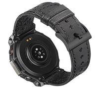 HEMSUT Echtes Leder Armband kompatibel mit AMAZFIT T-Rex/T-Rex PRO/T-Rex 2 / T-Rex 3 / T-Rex 3 PRO 48 mm/T-Rex 3 PRO 44 mm, Trex Ultra/Trex Ultra 2