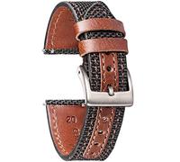 hemsut h 18mm Timex Expedition Super Thin Leder mit Nylon Uhrenarmband Schnellverschluss Uhrenarmbänder für Männer Frauen