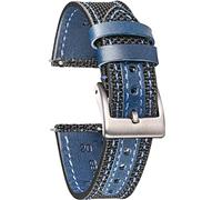 hemsut h 18mm Timex Expedition Super Thin Leder mit Nylon Uhrenarmband Schnellverschluss Uhrenarmbänder für Männer Frauen
