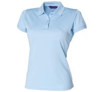 Henbury Damen Coolplus® Polo-Shirt / Polohemd, (3XL) (Hellblau)