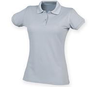 Henbury Damen Coolplus® Polo-Shirt / Polohemd, (3XL) (Silber Grau)