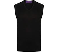 Henbury Herren Feinstrick-Pullunder mit V-Ausschnitt XXL,Navy