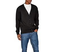 Henbury Herren Mens Lightweight V Cardigan Strickjacke, Schwarz (Black), XXX-Large