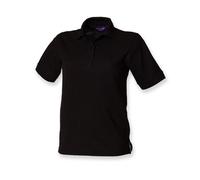 Henbury - Ladies´ 65/35 Classic Piqué Polo Shirt Black - Gr. - 3XL